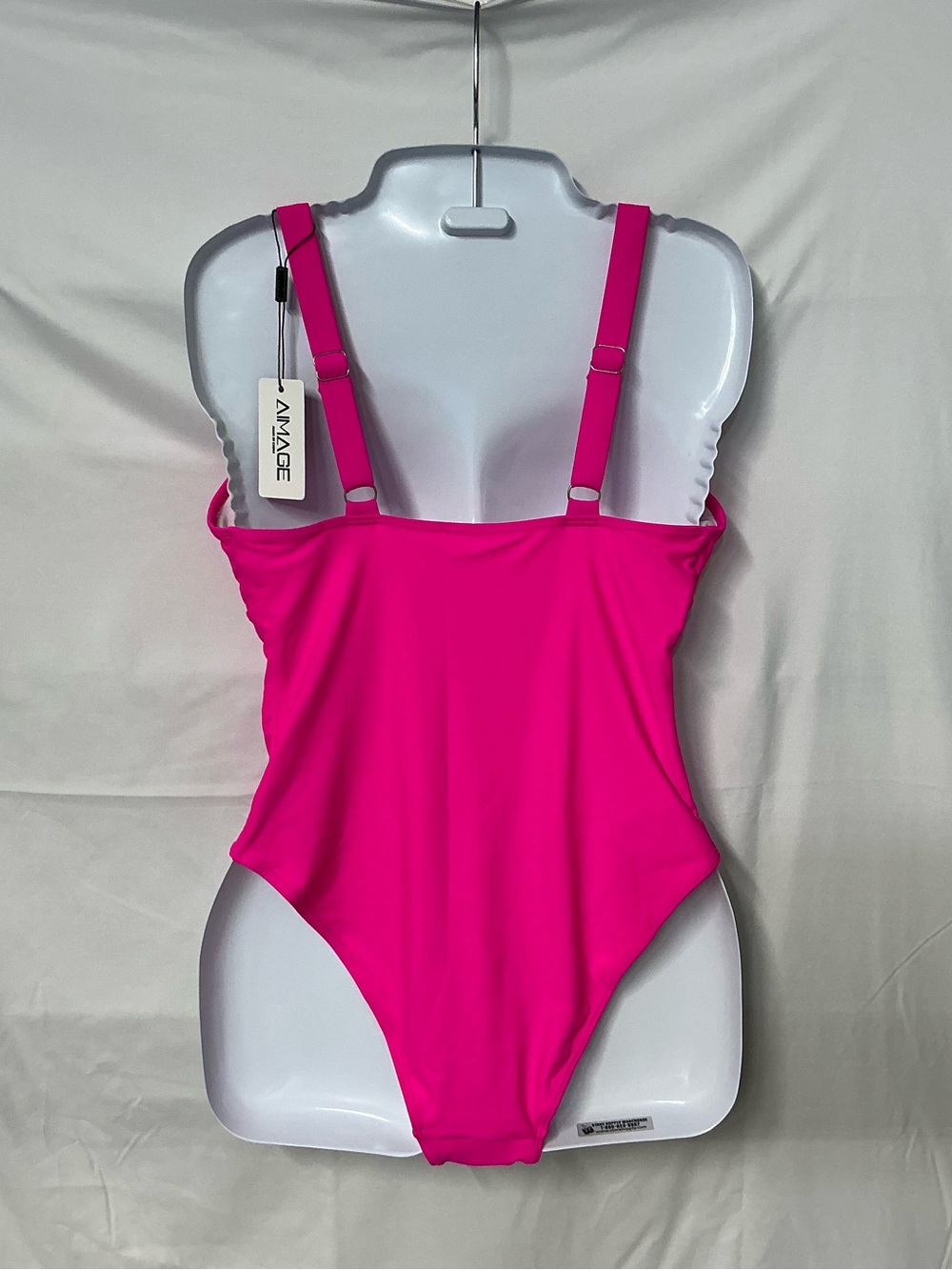 A’image Vibrant Pink One-Piece Swimsuit Size M - Picture 2 of 6